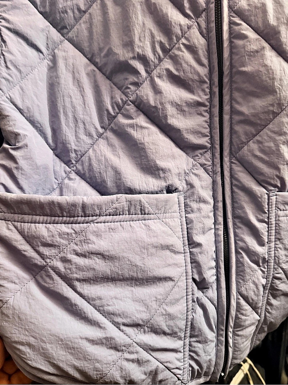 Quilted Puffer Jacket in Pink Like New - Picture 3 of 4